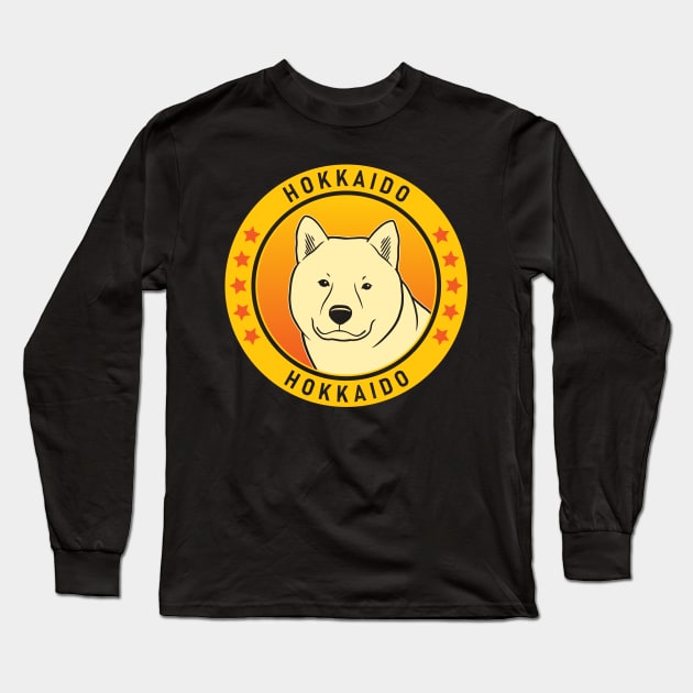 Hokkaido Dog Portrait Long Sleeve T-Shirt by millersye